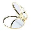 Cosmetic Magnifying Pocket Compact Double-Sided Folding High-Grade Round Metal Makeup Small Mirror Cricle For Purse Travel Ba