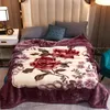 Blankets Thickened Fleece Blanket Plush King Size Heavy Mink Silky Soft And Warm 2 Ply A&B Printed Raschel Bed