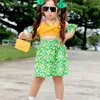 Vêtements pour enfants Été Nouvelle robe de bébé ensemble Western High Taist Jupe courte filles petites fleurs fragmentées super mignonnes