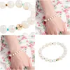 Beaded Strand Vlen Natural Freshwater Pearl Bracelet For Women Jewelry Gift Friends Boho Stretch Pseras Mujer Drop Delivery Bracelets Dh32K