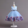 Pretty Mint Red Blue V-hals Girl's Birthday/Party Dresses Girl's Pageant Dresses Flower Girl Dresses Girls Everyday kjolar Kids 'Wear SZ 2-10 D402154