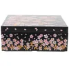 Conjuntos de louça Japonesa Carimbo Realista Flor de Cerejeira Caixa de Sushi Almoço Ano Lanche Recipientes de Presente com Caixas de Tampas