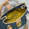 Luxurys Designer Denim Vintage Sacs à bandoulière Femmes Sacs fourre-tout Toile Cuir Sac à main Vieille fleur Sac à bras Imprimer Bourse Cross Body Gold Hardware Pouch Sac à provisions