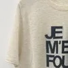 T-shirts pour femmes Femmes Lettre Imprimé Tricots Tshirt Laine Casual Manches Courtes O-cou 2024 Été Femme Lâche Tricot T-Shirt