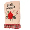 Chair Covers Christmas Chairs Back Cover Red Flower Pattern ForXmas Holiday Celebration