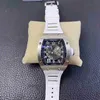 Luxury Mens Watch Richa M Högkvalitativ Watch Designer Automatisk mekanisk klocka Vattentät rostfritt stål Panchromatiskt handledsgummi som säljer ZQ76