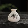 Vases Ceramic Mini Thumb Vase Decorative Props Hydroponic Flower Arrangement Decoration Plum Blossom Orchid Bamboo Chrysanthemum