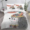 Ensembles de literie Cartoon Zoo Housse de couette 3D Forêt Animal Ensemble pour enfants Filles Couette en microfibre douce avec fermeture à glissière