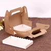 Boîte Portable créative pliante, boîte en carton blanc, boîte à gâteaux de cuisson, boîte à craquelins, emballage West Point, boîte en papier Kraft