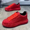 Casual Shoes Luxury Designer Fashion Men's Red Black Rhinestone Platform Causal Flats Moccasins Male Rock Hip-Hop Walking Sneakers