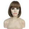 Perruques StrongBeauty 27Color Wig's Wig Synthétique noir / blond Blonde Straight Bang Bob Bob Hair Full Wigs