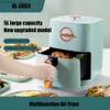 Fryers Air BL-5803 Multi Functional Fry Fry Touch 1200W 5L Home Fry Fry Pan Intelligent Electric Electric Forno Y240402