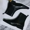 Casual Shoes Tot Square Toe Leather Ankle Boots Women's Elastic Sleeve Slip On Low Heel