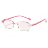 Sunglasses Ultra Light Retro Anti Blue Reading Glasses Fashionable Cut Rimless Neutral Hyperopia Presbyopia Eyewear