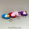 Lovely sleeping cat key chain slipper cat Plush bag pendant car key chain simulation animal small gift