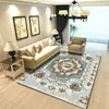 Carpets 180x200cm European Retro Crystal Velvet Carpet Mechanical Wash Floor Mats Water Absorption Quick Drying Rug Living Room