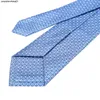 مصمم TIE SKY Blue Jacquard Silk Dot Suit 8cm Gift HT33