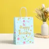 Geschenkpapier 24 Stück Alles Gute zum Geburtstag Papiertüte mit Griff Süßigkeiten Keks Tuch Überraschung für Freund Kinder Kinder