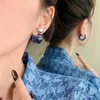 Boucles d'oreilles coréennes en acrylique transparent, cerceau géométrique en forme de C pour femmes et filles, tendances suspendues, bijoux de fête de voyage, cadeaux, 2024