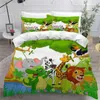 Bedding Sets Cartoon Zoo Duvet Cover 3D Forest Animal Set For Kids Girls Soft Microfiber Quilt With Zipper Closure