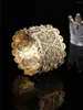Bangle Marockan Style Cutout Flower Metal Armband med Rhinestone Court Carving Mönster Kaftan Öppna smycken