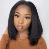 Wigs V Shape Wigs No Leave Out No Glue Yaki V Part Short Bob Wig Synthetic Straight Wigs For Black Women Daily Use