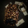Dog Apparel (Free Gold Chain) Pet Leopard Print Autumn Winter Coat Teddy Bullfighting Cat Golden Retriever Alaskan Clothes