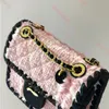 Designer lyxig crossbody väska kvinnor handväska ullmaterial designer väskor lyxväska mini axelväska kedja smink lådans koppling handväska pläd