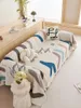 Chair Covers Four Seasons Universal Modern Simple Sand-hair Towel Cotton Linen Art Full Package Sofa Cover Cloth C