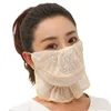 Scarves Wrap Cover Scarf Solid Color Fishing Sunscreen Outdoor For Women Hanging Ear Face Neck Silk Mask