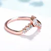 Kuololit 585 14K 10K Rose Gold Marquise Ring voor Vrouwen Solitaire Bijpassende V-band Bruiloft Verlovingspaar 240402