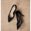 Pumps 2022 New Mesh Hollow Sexy Polka Dot Women Party Shoes Pointed Toe Comfort Thin Heels Female Pumps Shallow Ladies Work Shoe Dress