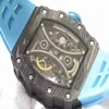 Luxury Mens Watch Richa M Fibre for Men Limited Edition Silicone Sprap Sports Sapphire Mirror Automatic Mechanical Watch Designer Wristproofr Wrist Wrists LSGS