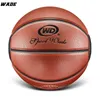 Wade 7# Orijinal Boyut 7 Yumuşak Pu Deri Top Indooroutdoor Yetişkin Basketbol Kahverengi Çocuklar Freebies ile Klasik Çocuklar 240402