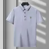 Luxe poloshirt voor heren Vrije tijd Zakelijk Veelzijdig Trendy polokraag Los T-shirt met korte mouwen voor midden- en jonge herenkleding