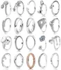 Original 100 925 argent Sterling éblouissante marguerites anneaux de mariage pour les femmes arc modèle de bague coeur tempérament anneau entier Fine Je8756419