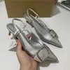 Sukienka butów srebrny kociak na obcasie sandały skierowane palec palec płytkie usta pojedyncze szykowne klamry deco eleganckie pompki imprezowe