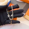 Cavigliere con catena di perle di design Cavigliere da donna placcate in oro di lusso progettate per cavigliere regalo di lusso da donna Nuovi accessori di gioielli caldi