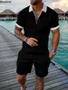 2024 Men's Summer Clothing Luxe Polo-shirts Set met korte mouwen Casual man Shorts Tracksuit Outfits Sociale golf rapel T-shirts 240402