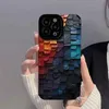 Чехлы для мобильных телефонов, модный яркий цветной чехол с блоками для iPhone 15 Pro Max 11 12 13 14 Plus Mini X XR XS 7 8 2442