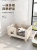 Transportadores para gatos Cama de princesa Mascota Verano Madera maciza Villa semicerrada Perrera universal para las cuatro estaciones