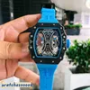 高級時計メカニカルウォッチスイスムーブメントリミテッドエディション腕時計香港RM53-01ブラックカーボンファイバーテープ明るい男性