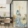 Window Stickers Privacy Windows Decorative Film Sunflower Pattern Frosted Glass Non-glue Static Cling Door For Home