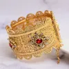 Bracles 24k Gold Color Bangles pour femmes Color de l'or Dubaï Bride Zircon Wedro Bracelet Ethiopian Afrique Bracesse arabe bijoux