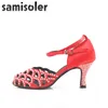 Dance Shoes Samisoler Jazz Sneakers Kizomba Diamond High Heel With Rhinestone Latino JuseDanc