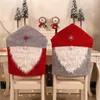 Capas de cadeira Natal bonito dos desenhos animados Santa Hat Dinning Decor Capa Festiva Festa Decoração Casamento Favor