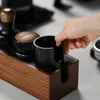 MHW-3Bomber Filter Basket Espresso Puck Screen Storage Box Vintage Portafilter Holder Coffee Tamper Station Barista Tamping Tool 240327