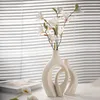 Vases VILEAD Nordic Wedding Flower Vase Interior Decor Accessories Combination Home Living Room Bedroom Tabletop Collection Gifts Item