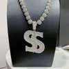 Hiphop – bijoux personnalisés, pendentif en or S925/ 14k, pendentif lettre en diamant Moissanite glacé, pendentif avec nom de rappeur scintillant