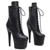 Dance Shoes Fashion Sexy Model Shows PU Upper 17CM/7Inch Women's Platform Party High Heels Pole Boots 080